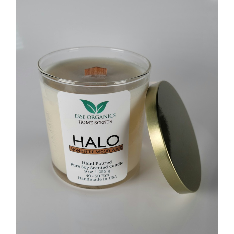 HALO SIGNATURE WOOD WICK SCENTED CANDLE